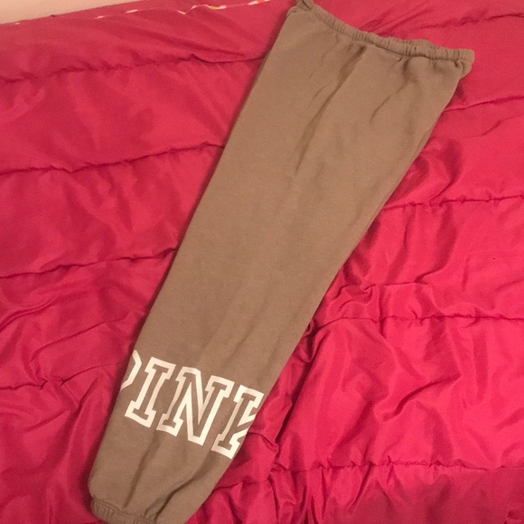 PINK Victoria's Secret Pants - Tan and white joggers